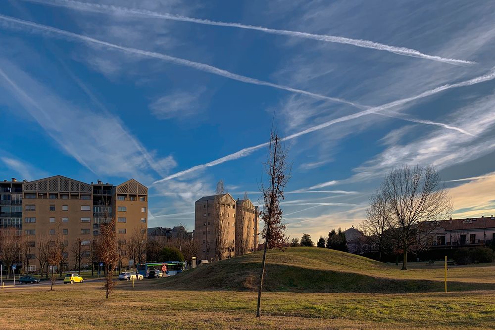 Scie nel cielo di Pioltello