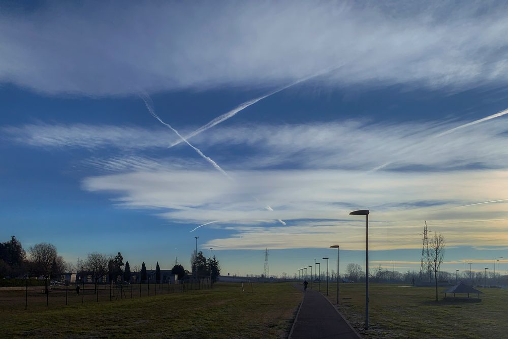 Scie nel cielo di Pioltello