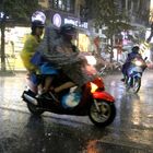 scooter in the rain