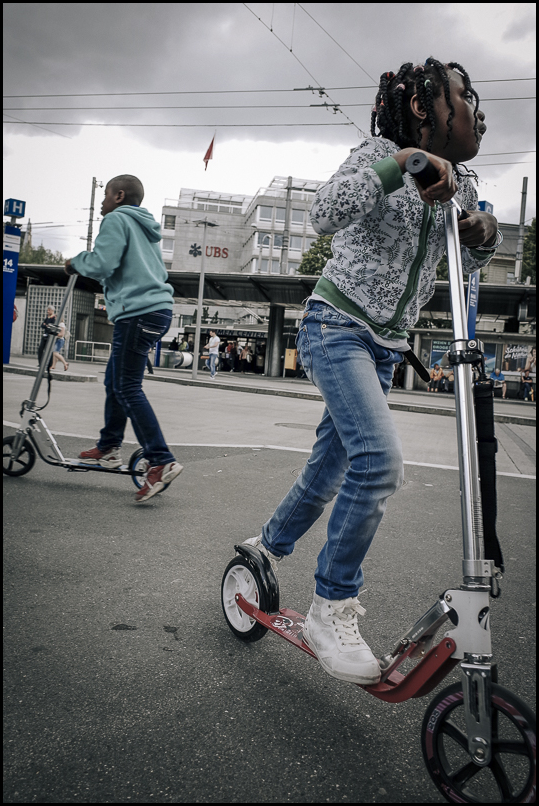 scooting around