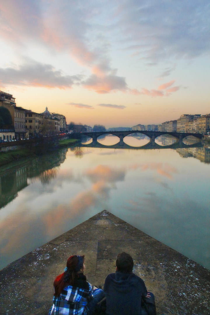 Scorcio d'Arno da Ponte Santa Trinita a Ponte alla Carraia