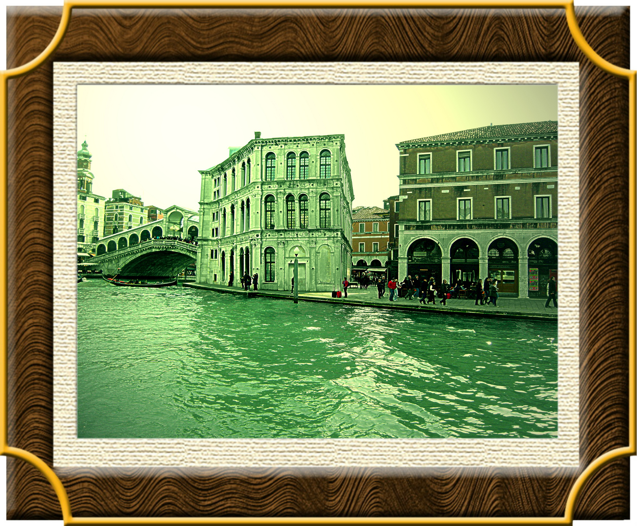 Scorcio di Ponte di Rialto: il fascino di Venezia in versione antica