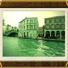 Scorcio di Ponte di Rialto: il fascino di Venezia in versione antica