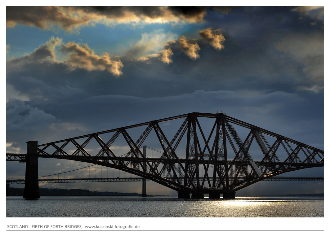 Scotland - Firth of Forth Bridges and my favourite time of the day