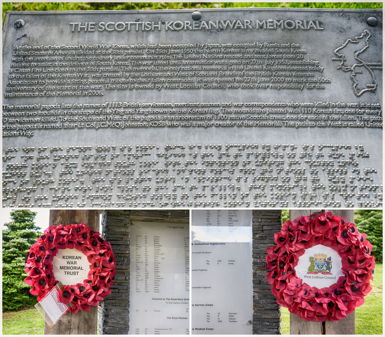 Scottish Korean War Memorial Information Board