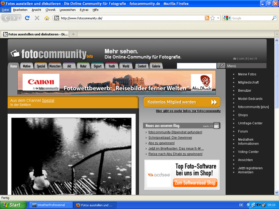 Screenshot Homepage