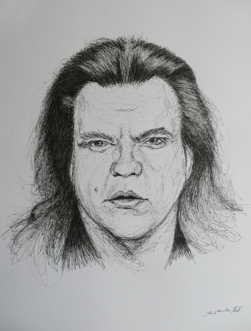 Scribble Portait in Gedenken an Meat Loaf