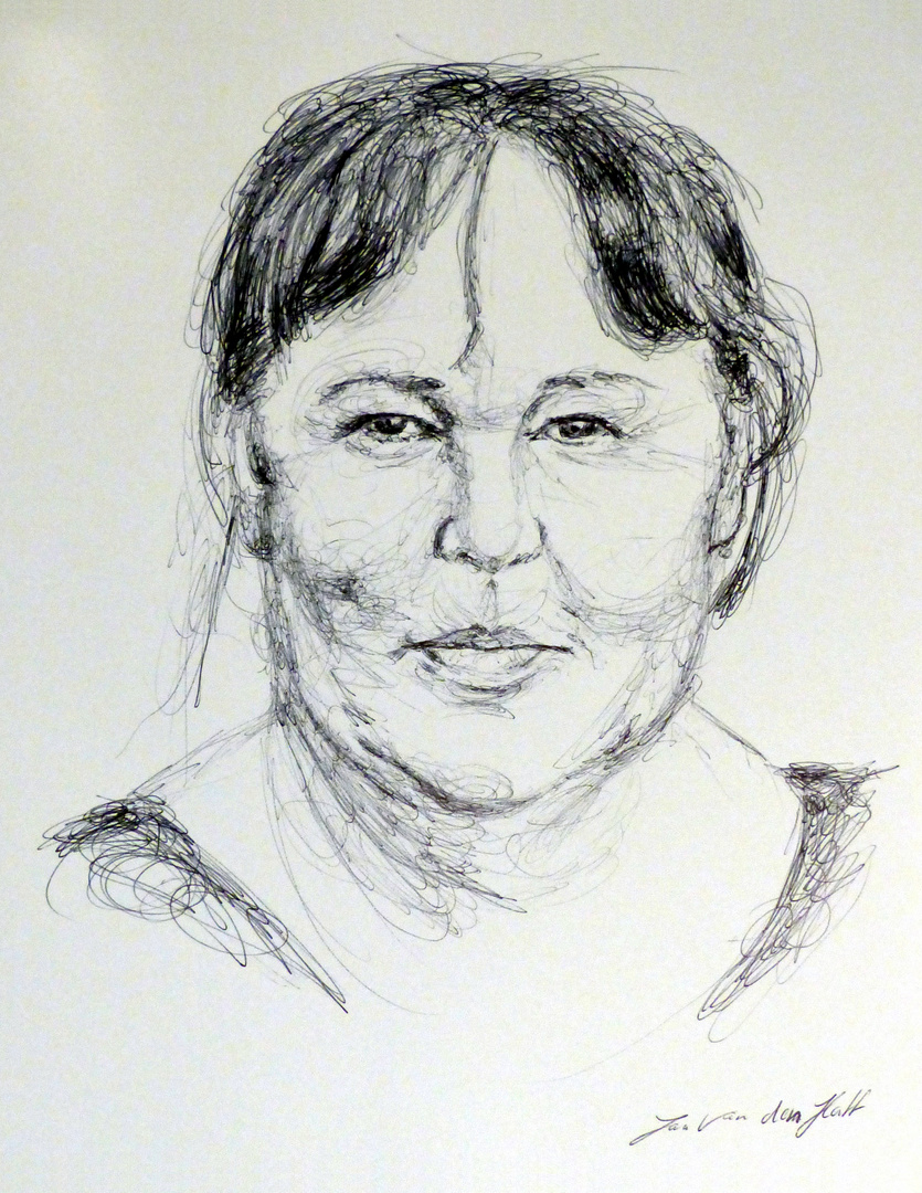 Scribble-Portrait einer Frau