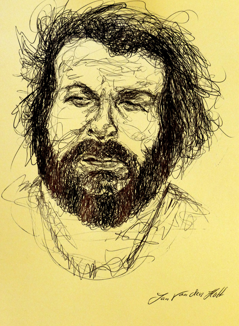 Scribble Portrait von Bud Spencer