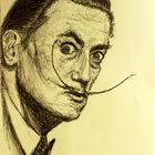 Scribble Portrait von Salvador Dali