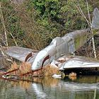 Sculpturen im Businesspark Niederrhein - Crashed fighter plane
