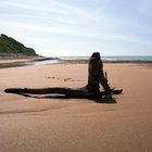 Sdraiato sulla spiaggia