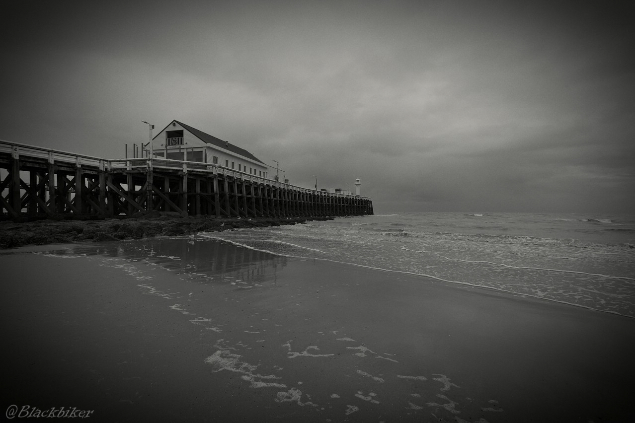 sea bridge with house