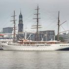 Sea Cloud II leaving Hamburg