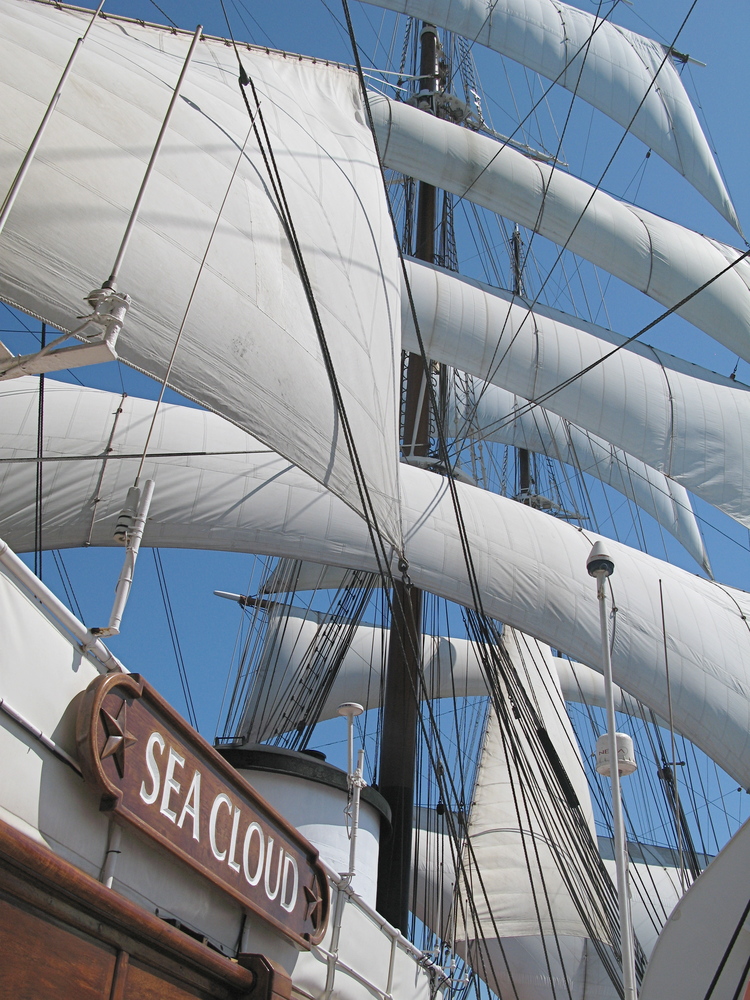 Sea Cloud unter vollen Segeln