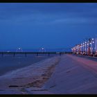 sea wall at dusk