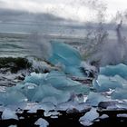 Sea water meets glacier ice