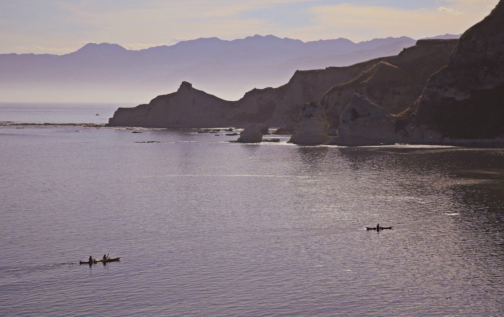 Seakayaking in der Whale Bay, Kaikoura