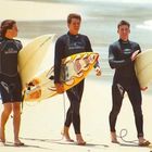 Sean, Flipper & Heath surfing