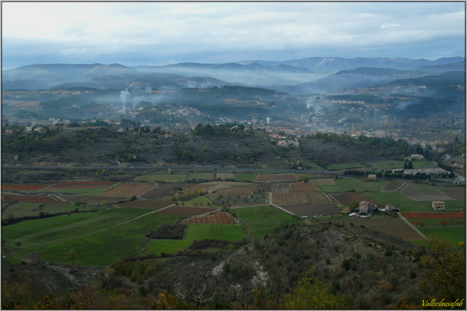 Séance d'écobuage en Ardèche