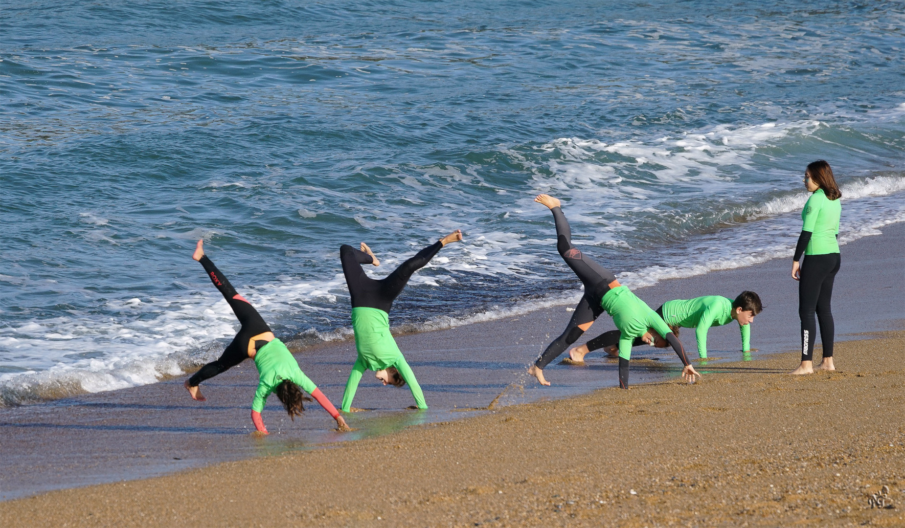 Séance d'entrainement ... avant de surfer ...