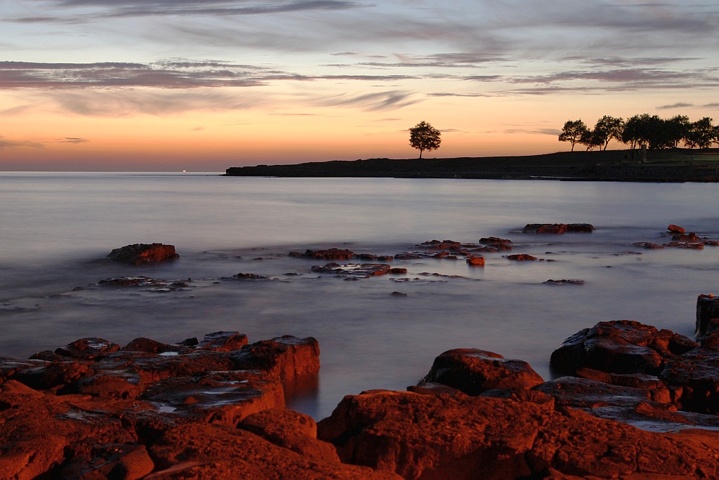 Seascape after sunset