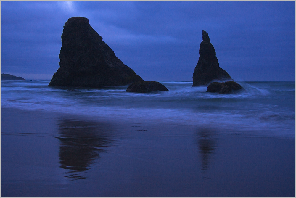 Seastacks at dusk