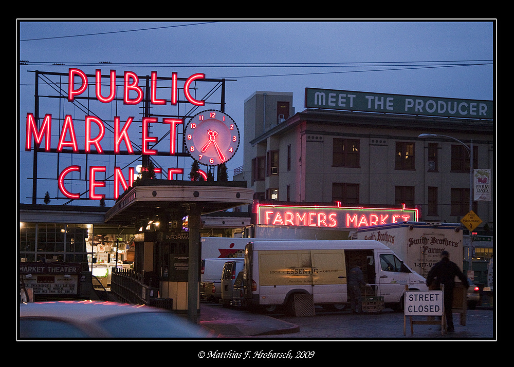 Seattle - Pike Place Market - Blue Hour