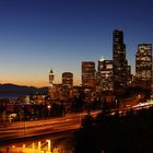 Seattle skyline by night