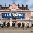 Seawolves-Banner am Rathaus Rostock