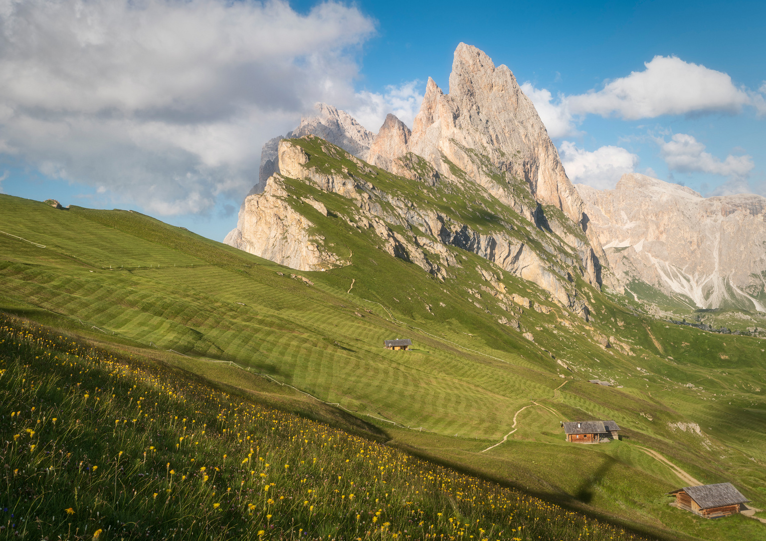 Seceda, the sunny side of Val Gardena