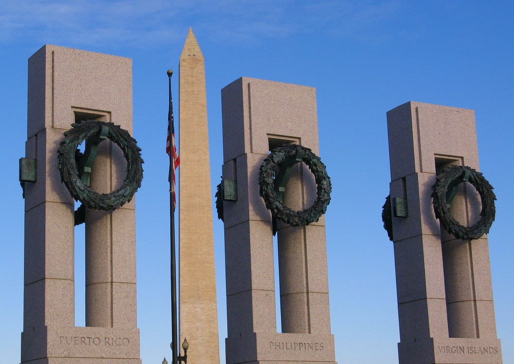 Second World War Memorial mit großem Pfosten