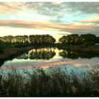 Sedimentbecken im Abendlicht