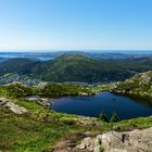 See auf dem Berg Ulriken, Bergen, Norwegen, Sommer 2018