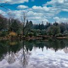 See Enten Himmel Wolken Spiegeln