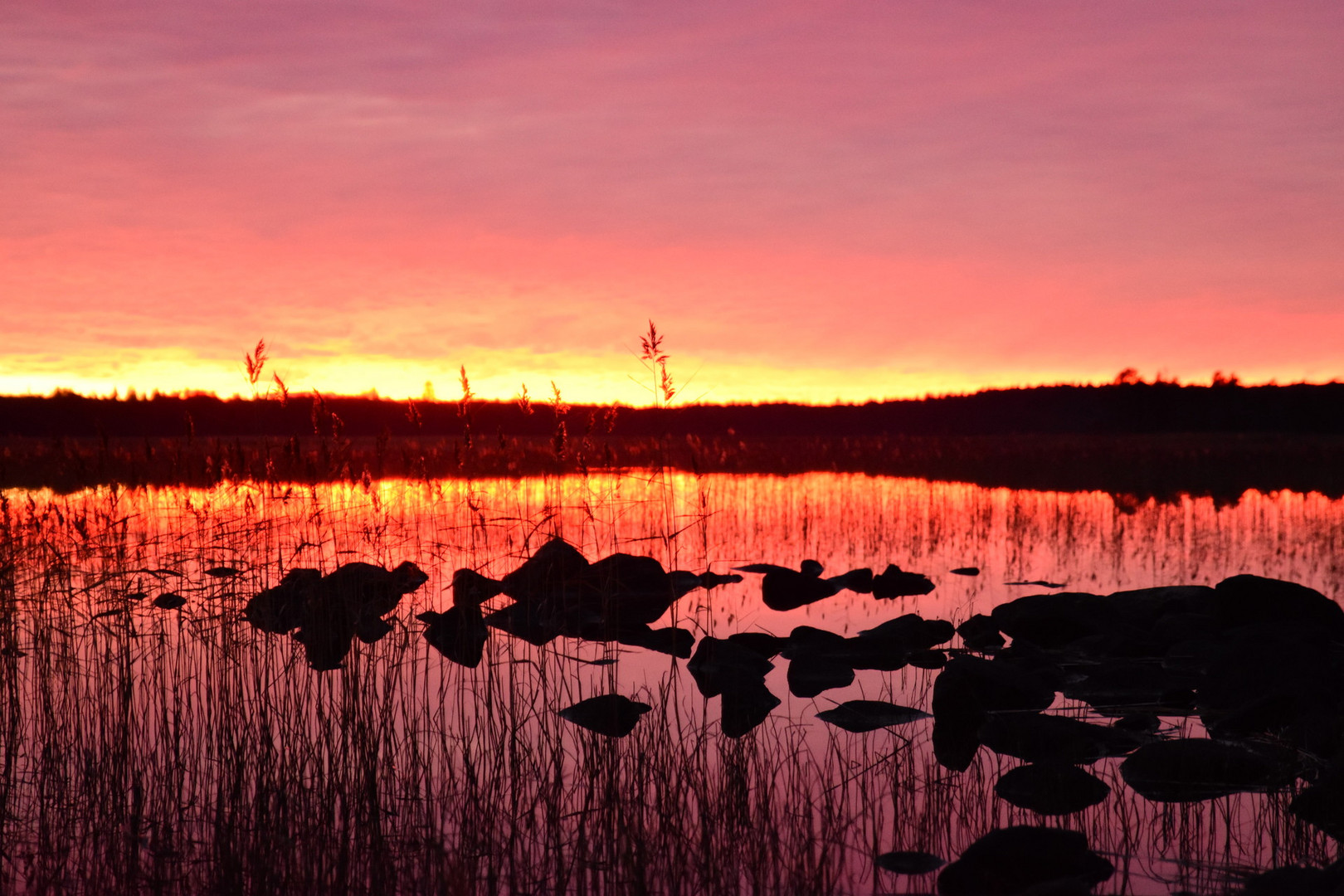 See im Sonnenuntergang