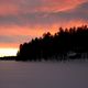 See-Ueberquerung in Lappland bei "Sonnenuntergang"