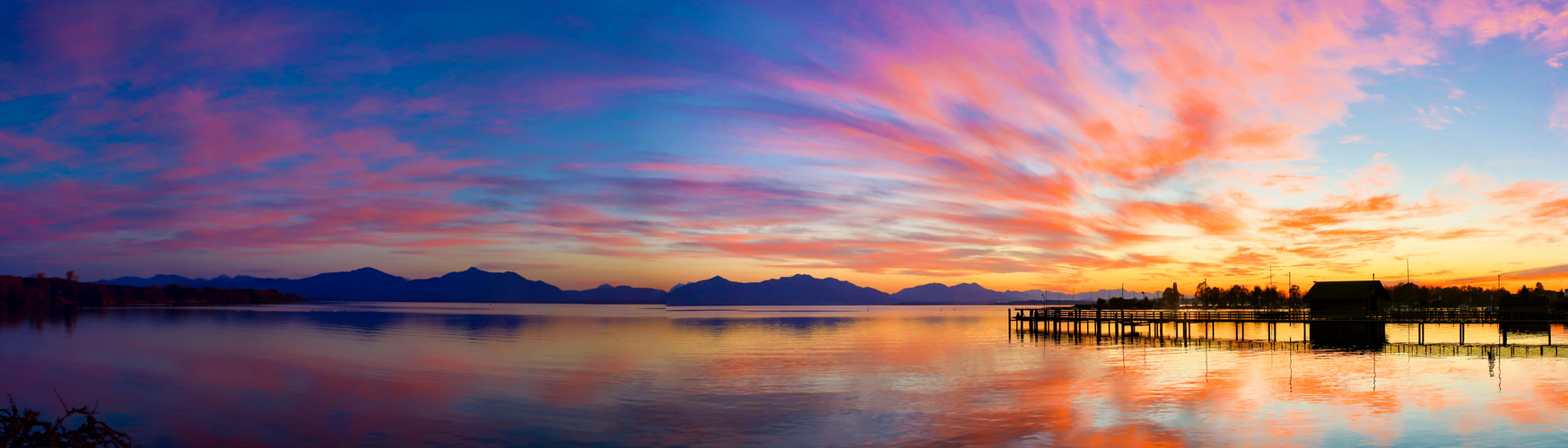 Seebruck am Chiemsee, gestern Abend