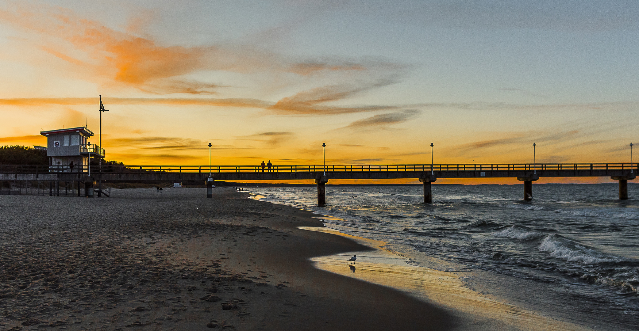 Seebrücke am Abend