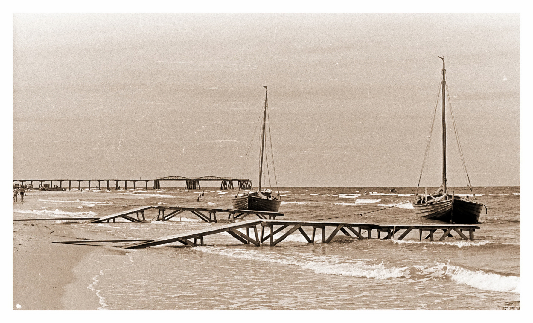 Seebrücke Bansin 1957
