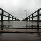 Seebrücke Bansin bei Regen