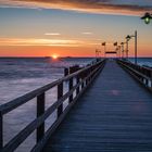 Seebrücke Bansin im Sonnenaufgang