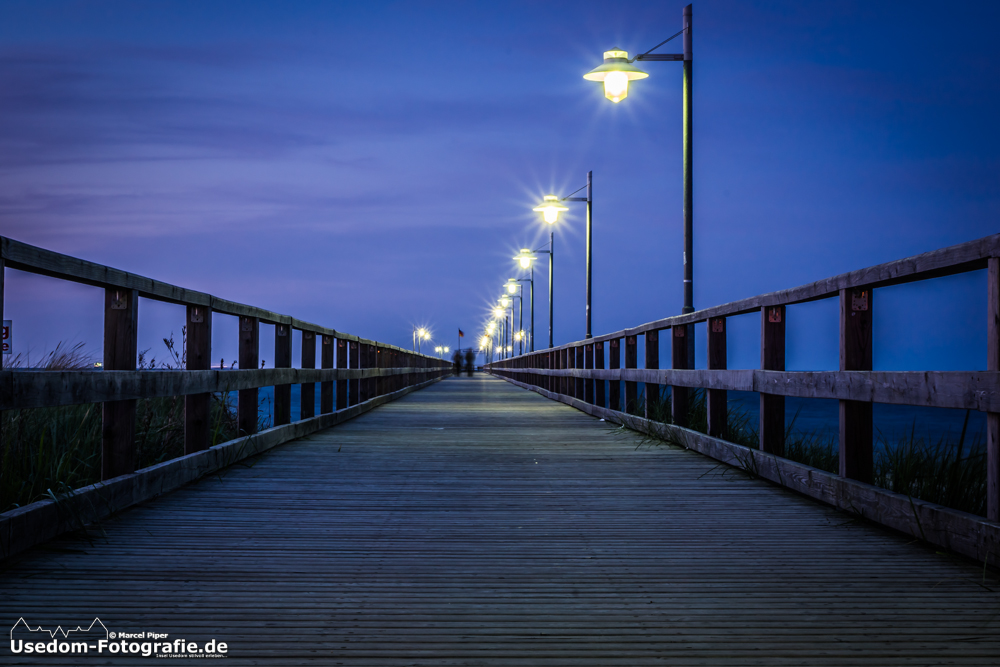 Seebrücke Bansin in der Blauenstunde am 06.06.2013