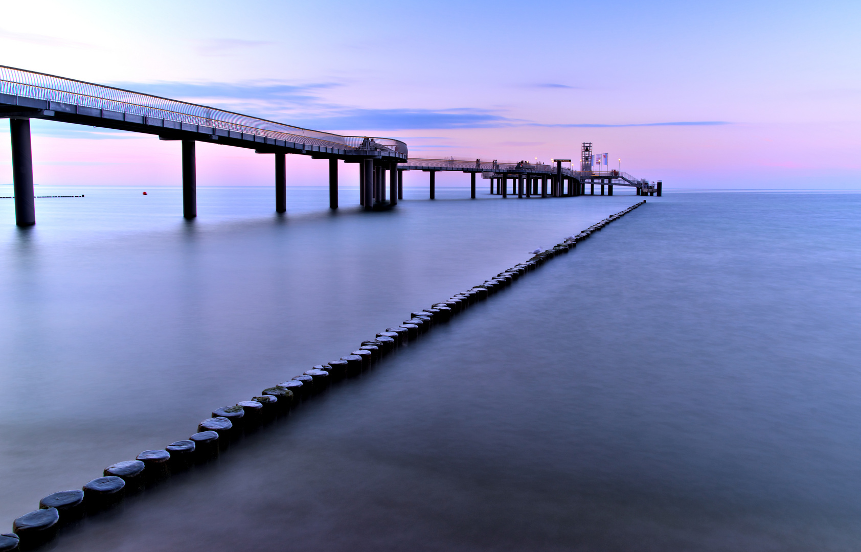 Seebrücke im Abendlicht