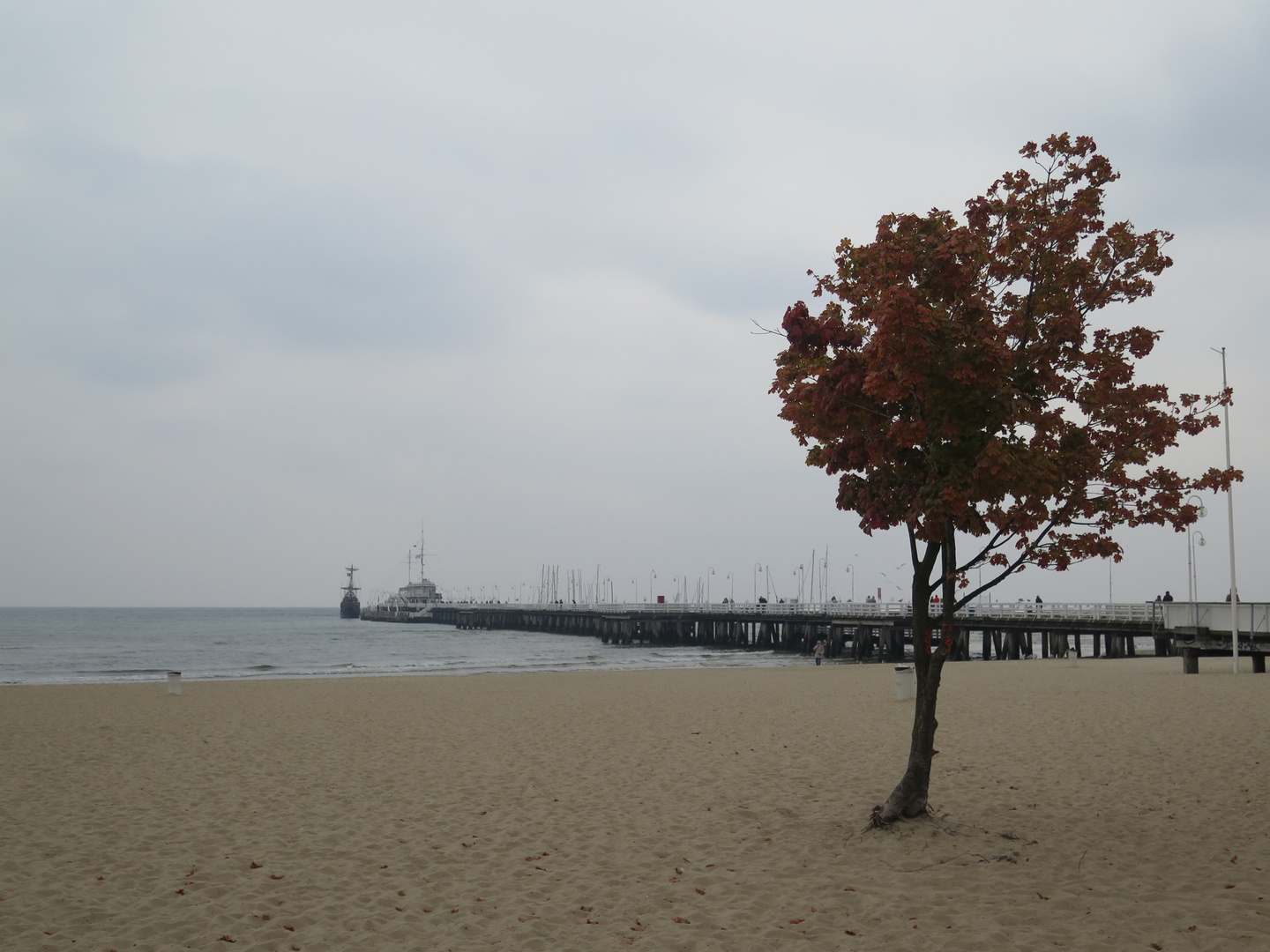 Seebrücke im Herbst