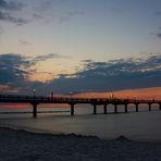 Seebrücke im Sonnenuntergang