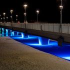 Seebrücke Kolberg bei Nacht