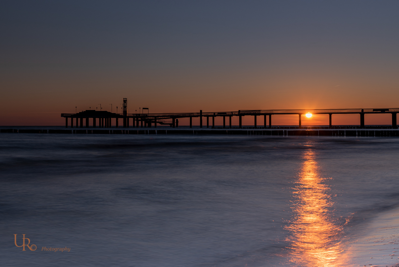 Seebrücke Koserow im Sonnenaufgang