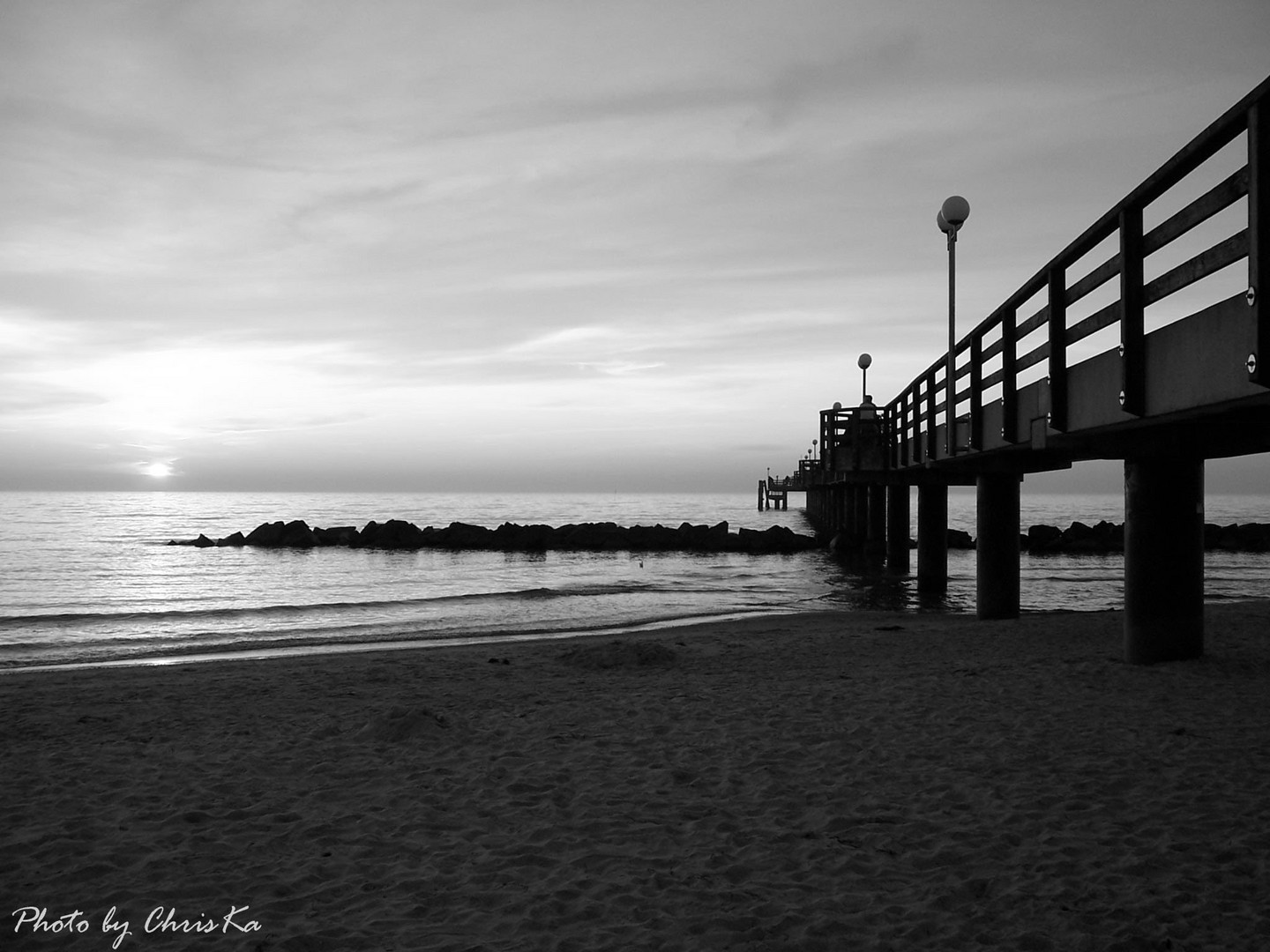 Seebrücke Ostseebad Wustrow II sw