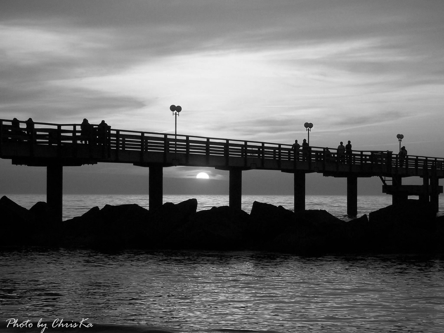 Seebrücke Ostseebad Wustrow III sw